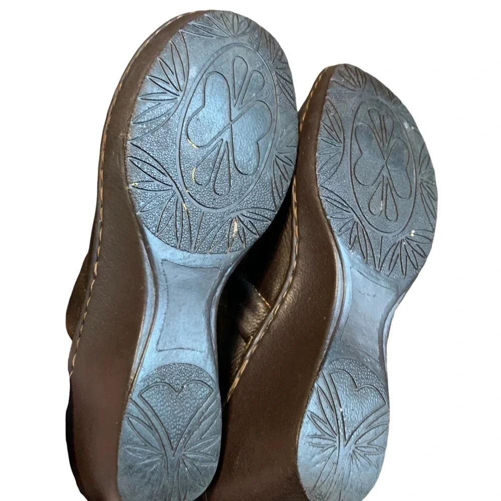 BROWNS Landing Patsy Womens Size 11 Brown Leather Slip On Mules Clogs Shoes - Picture 4 of 6